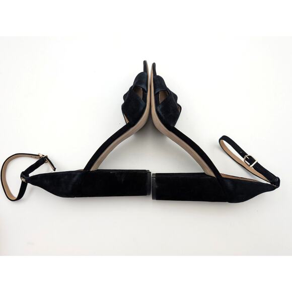 Sam Edelman Yancy Ankle Strap Block Heel Sandals Women's Black Size US10 EU41 - Picture 7 of 9